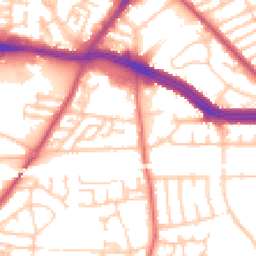 Daytime road noise heatmap for L13 1DN
