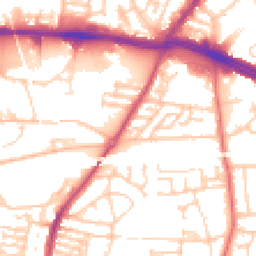 Daytime road noise heatmap for L13 1EQ