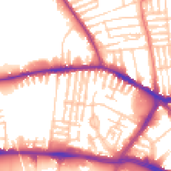 Daytime road noise heatmap for L13 2AB