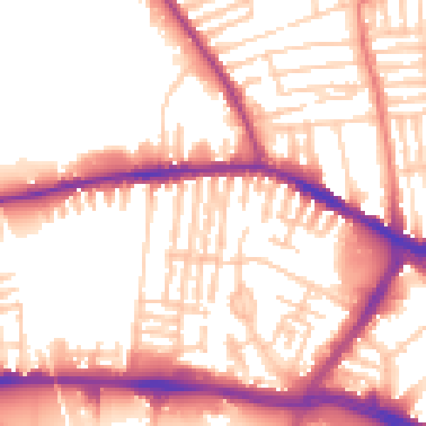 Daytime road noise heatmap for L13 2AG