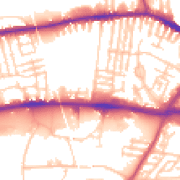 Daytime road noise heatmap for L13 2BQ