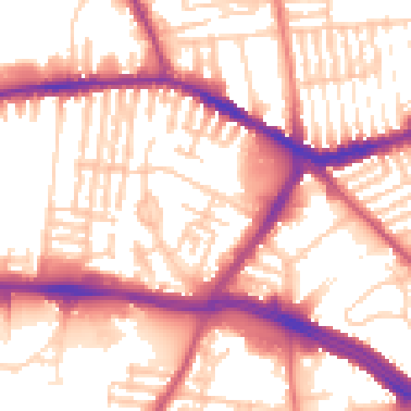 Daytime road noise heatmap for L13 2BX