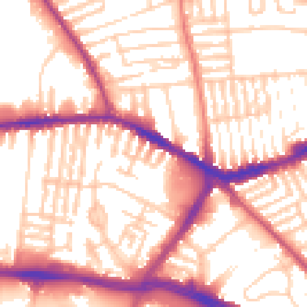 Daytime road noise heatmap for L13 2DP
