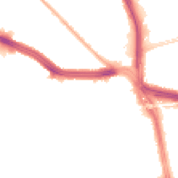 Night-time road noise heatmap for L13 4BD