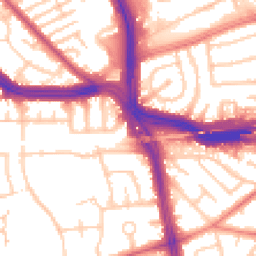 Daytime road noise heatmap for L13 4BT