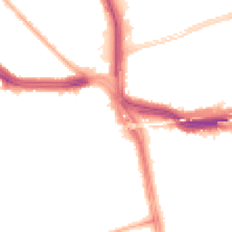 Night-time road noise heatmap for L13 4BT