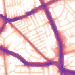 Daytime road noise heatmap for L13 4DP