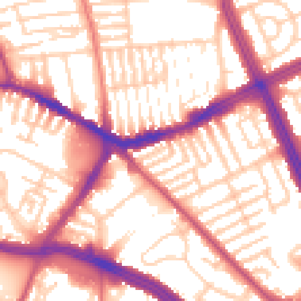 Daytime road noise heatmap for L13 5SL