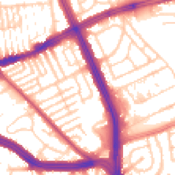 Daytime road noise heatmap for L13 5UP