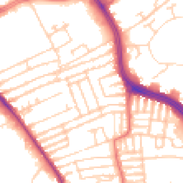 Daytime road noise heatmap for L13 6RU