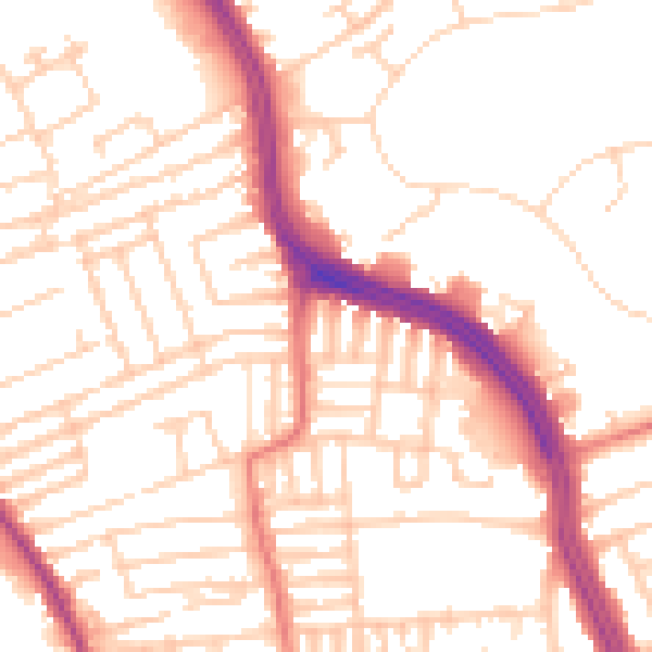 Daytime road noise heatmap for L13 6RX