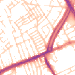 Daytime road noise heatmap for L13 8BR