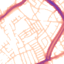 Daytime road noise heatmap for L13 8DT