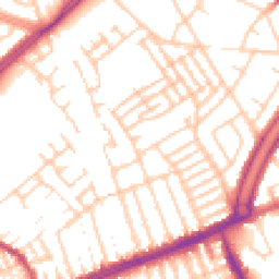 Daytime road noise heatmap for L13 8DY