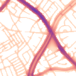 Daytime road noise heatmap for L13 9AP
