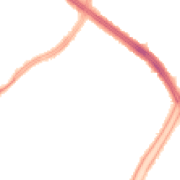 Night-time road noise heatmap for L13 9AU