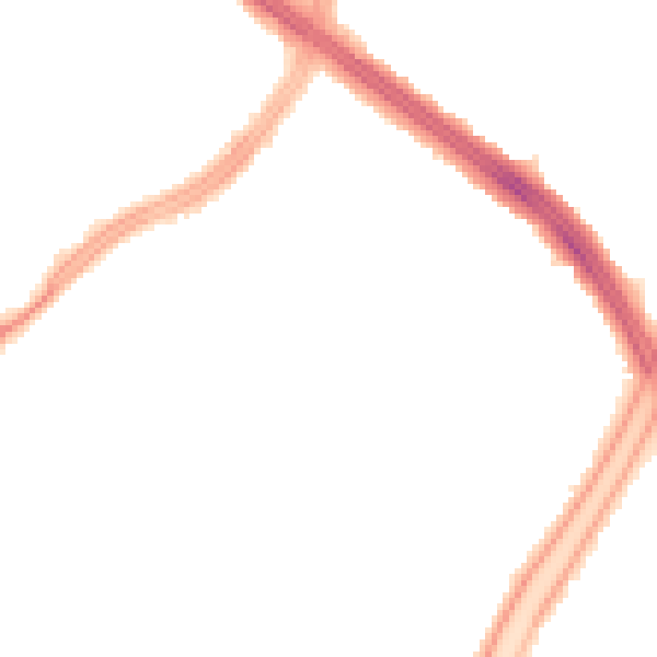 Night-time road noise heatmap for L13 9AU