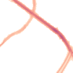 Night-time road noise heatmap for L13 9BR