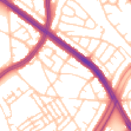 Daytime road noise heatmap for L13 9DB