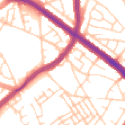 Daytime road noise heatmap for L13 9DH