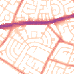 Daytime road noise heatmap for L14 0LY