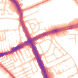 Daytime road noise heatmap for L14 1PW