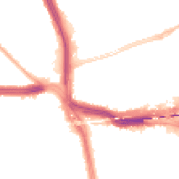 Night-time road noise heatmap for L14 3LP