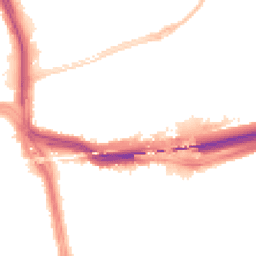 Night-time road noise heatmap for L14 3NB