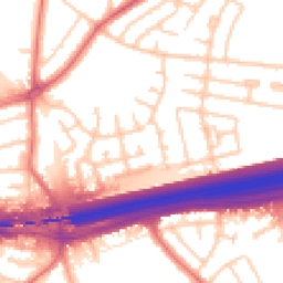 Daytime road noise heatmap for L14 7BD