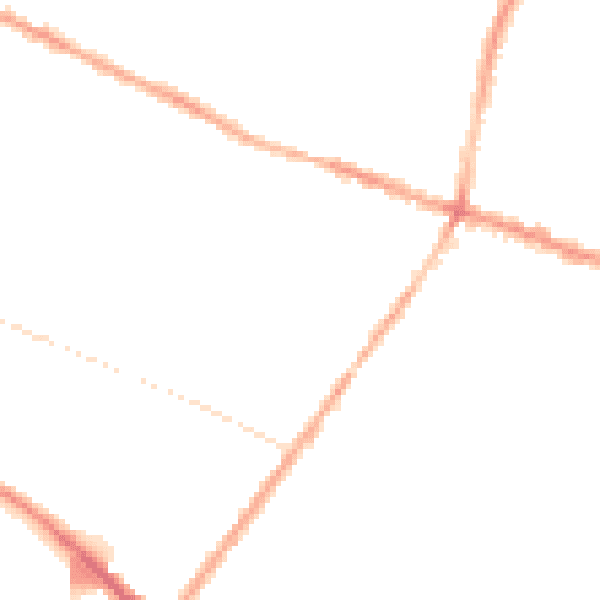 Night-time road noise heatmap for L15 0AB