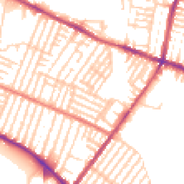 Daytime road noise heatmap for L15 0EZ