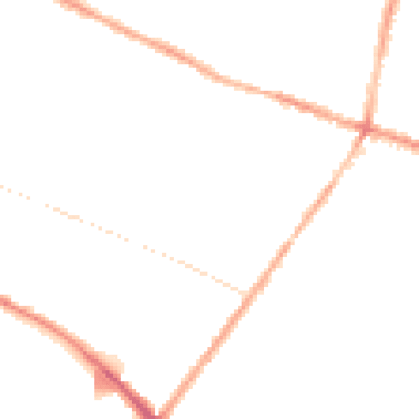 Night-time road noise heatmap for L15 0HB