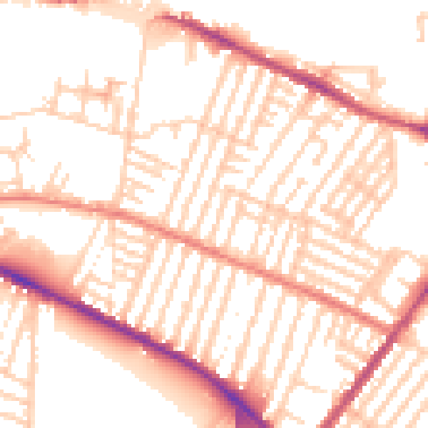 Daytime road noise heatmap for L15 0HH