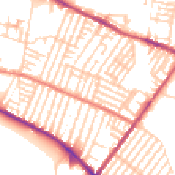 Daytime road noise heatmap for L15 0HS