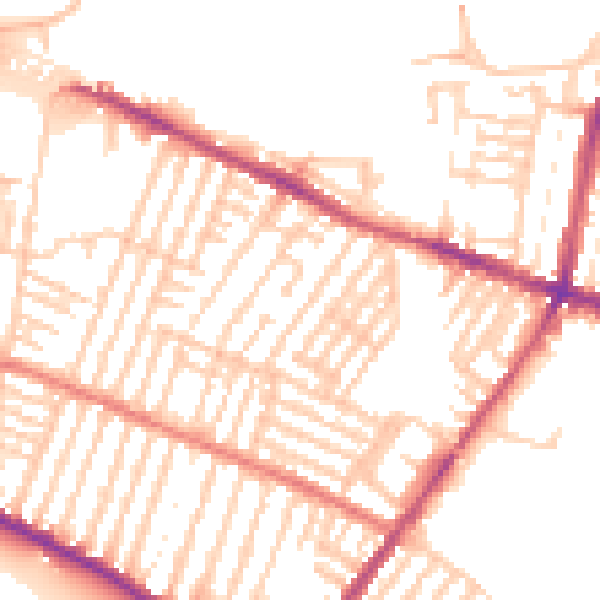 Daytime road noise heatmap for L15 1EW