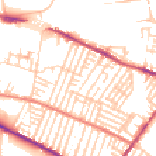 Daytime road noise heatmap for L15 1EX