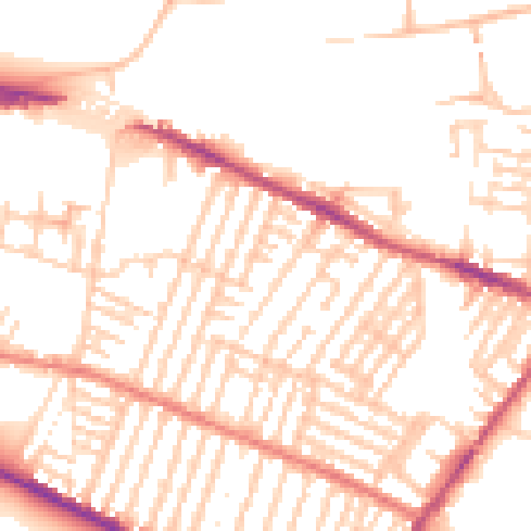 Daytime road noise heatmap for L15 1HB