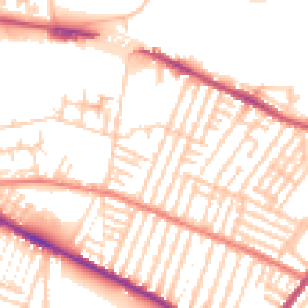 Daytime road noise heatmap for L15 2HY
