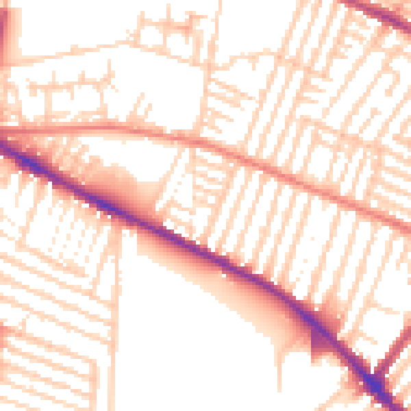Daytime road noise heatmap for L15 2JA