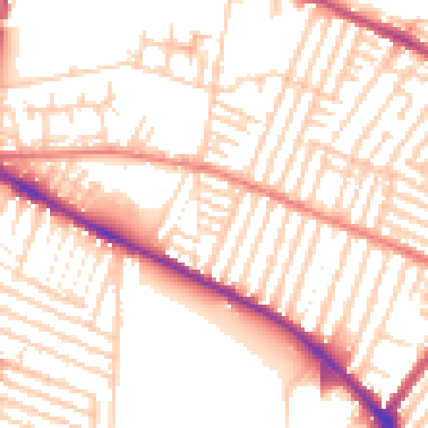 Daytime road noise heatmap for L15 2JB