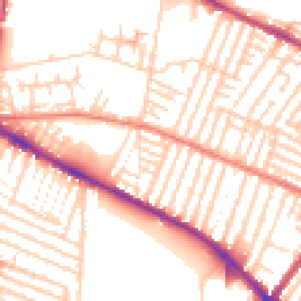 Daytime road noise heatmap for L15 2JD