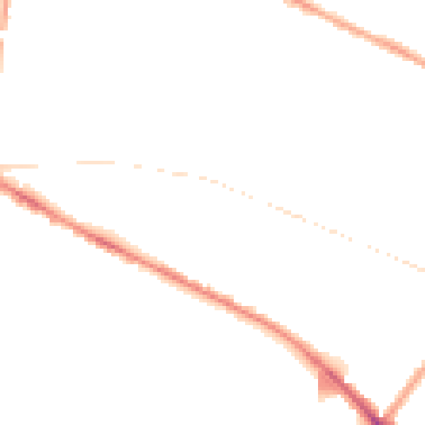 Night-time road noise heatmap for L15 2JD