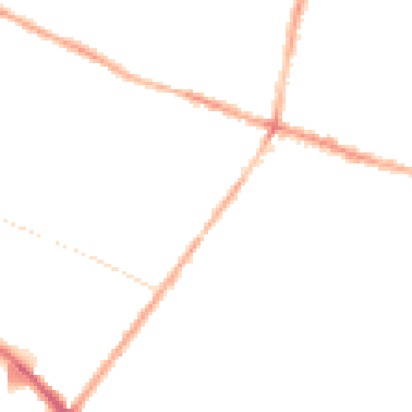 Night-time road noise heatmap for L15 4JP