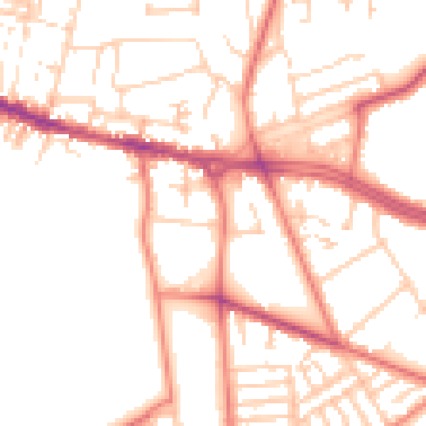 Daytime road noise heatmap for L15 6TF