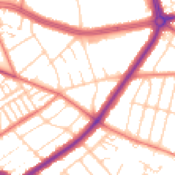 Daytime road noise heatmap for L15 6XN