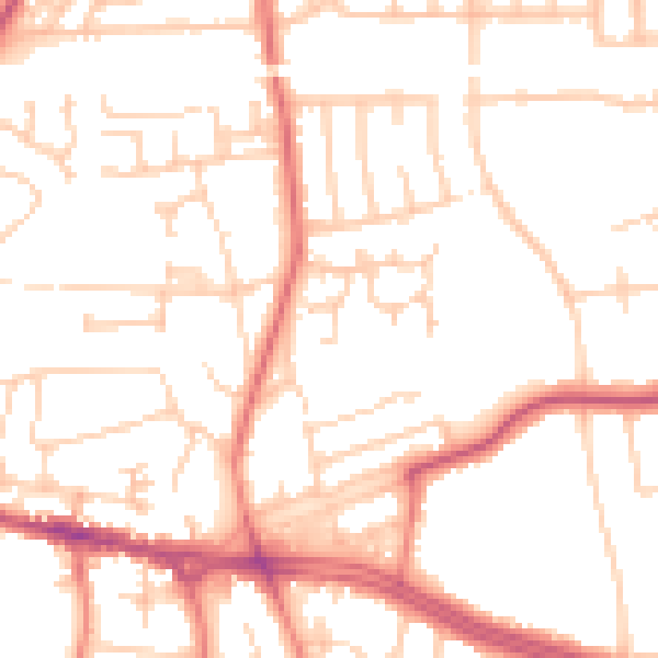 Daytime road noise heatmap for L15 8AN