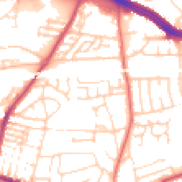 Daytime road noise heatmap for L15 8LU