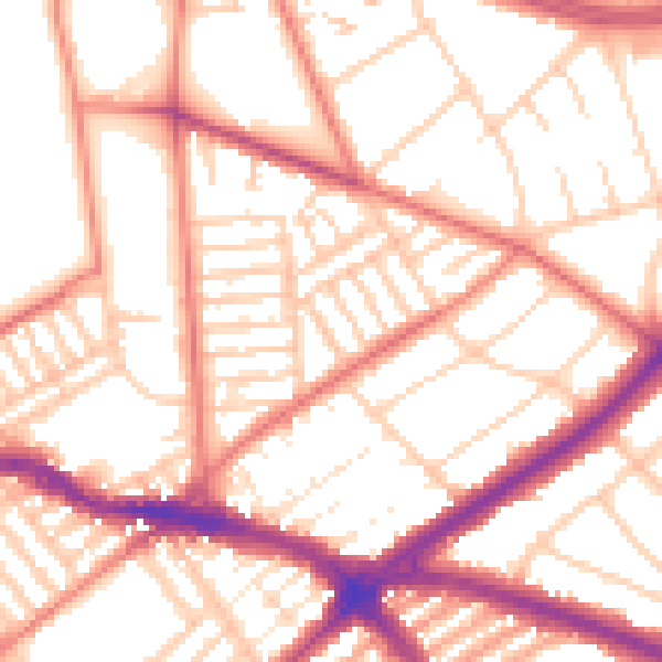 Daytime road noise heatmap for L15 9HB