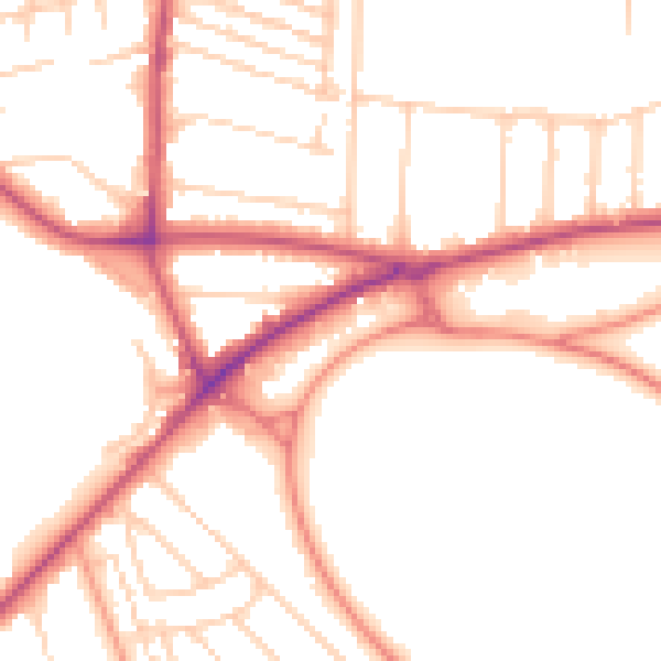 Daytime road noise heatmap for L17 3BP