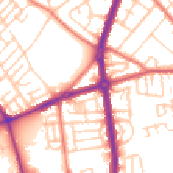 Daytime road noise heatmap for L20 0AE